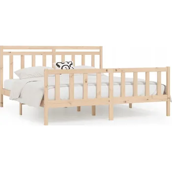 Postel Čalouněná postel VidaXL 200x200 cm, odstíny hnědé