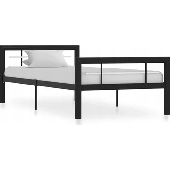 Postel Manželská kovová postel VidaXL 90x200 cm černá