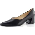 Högl kožené lodičky na širokém podpatku černé 0-104500-0100 - 39 | P701984