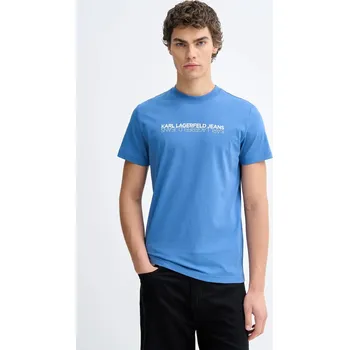 Pánské tričko Bavlněné tričko Karl Lagerfeld Jeans B1M17063 modrá 55X, vel. XXL
