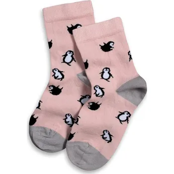 Dívčí ponožky s obrázkem GATTA TUČŇÁCI růžové Velikost: 27-29