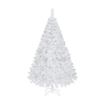 Vánoční stromek Umělý vánoční stromek 411264 white 6 ft, 183 cm - A YAHEETECH
