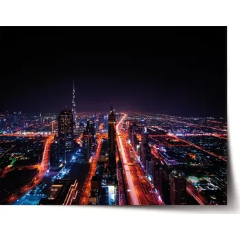Plakát Sablio Plakát Rozsvícené město - 60x40 cm