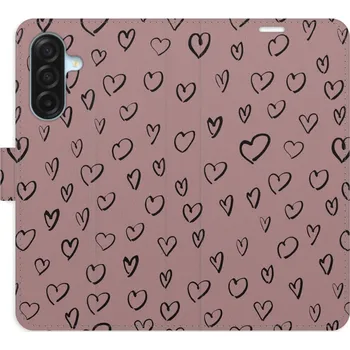 Pouzdro na mobilní telefon Flipové pouzdro iSaprio - Heart Dark 02 - Samsung Galaxy A17 / A17 5G