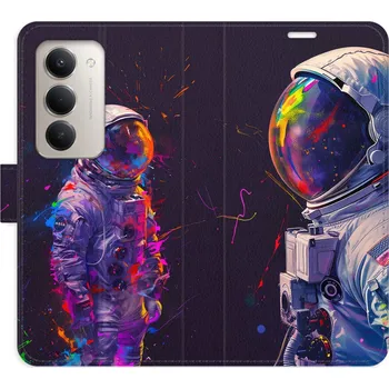 Pouzdro na mobilní telefon Flipové pouzdro iSaprio - Neon Astronaut 02 - Xiaomi Redmi 15 5G