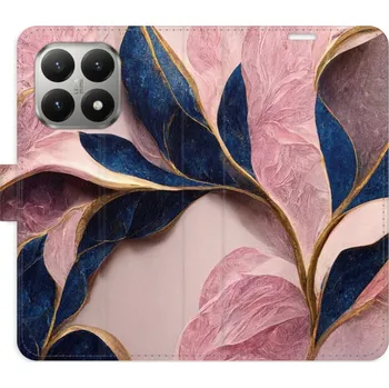Pouzdro na mobilní telefon Flipové pouzdro iSaprio - Pink Leaves - Xiaomi 15T