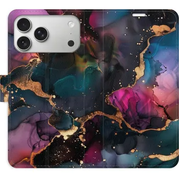 Pouzdro na mobilní telefon Flipové pouzdro iSaprio - Dark Marble - iPhone 17 Pro Max