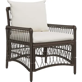 Zahradní křeslo s polštářem Hnědá 73 x 61 x 77 cm polyratan IM_42006218