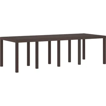 Zahradní stůl Zahradní jídelní stůl Hnědá 250 x 100 x 73 cm polyratan IM_3378517