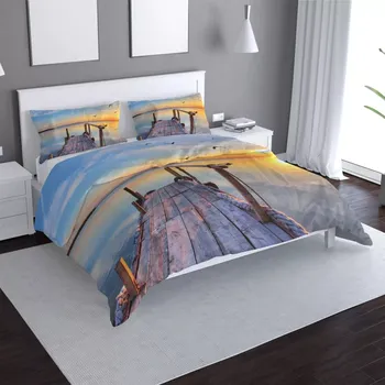 Povlečení Sablio Povlečení Molo a racci - 140x220 / 90x70