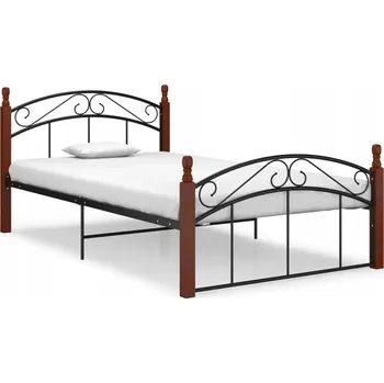 Postel Manželská postel kovová VidaXL 120x200 černá