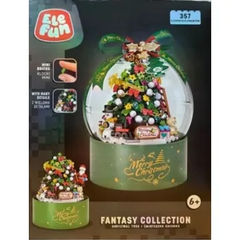 ostatní stavebnice Stavebnice Elefun Vánoční Stromek ve sněžítku Fantasy collection 357 dílů
