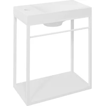 Nábytek Sapho CREST konzole s policí, 39,5x45x21,7cm, bílá mat - AR502