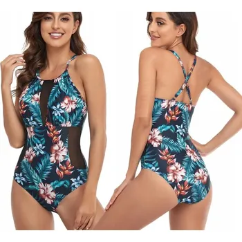 Dámské plavky K&M jednodílné plavky, vícebarevné, velikost S