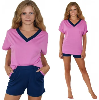 Dámské pyžamo Born2rest dámské pyžamo bavlna modré velikost XS