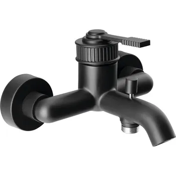 Sapho VERSI nástěnná vanová baterie, černá mat - RV010/15