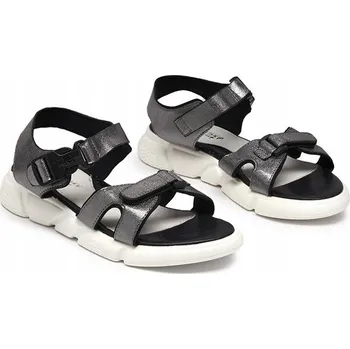 Dívčí sandály Royalfashion Dětské sandály textilní černé velikost 32
