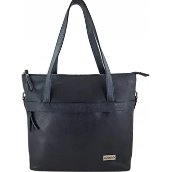 Barberinis kabelka z pravé lícové kůže modrá