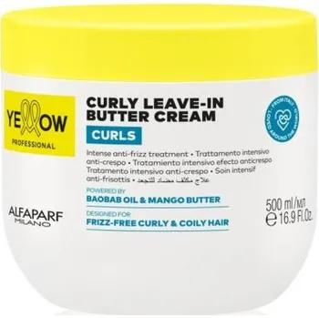 Stylingový přípravek Alfaparf Milano Yellow Curls – bezoplachový máslový krém pro kudrnaté a vlnité vlasy 500 ml bezoplachový máslový krém • extra výživa & definice kudrlin • 500 ml