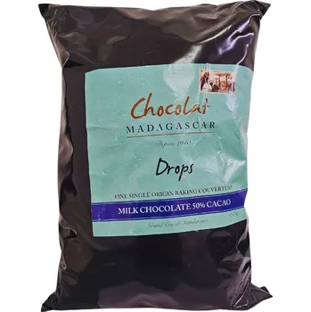 Čokoláda Chocolat Madagascar | Čokoládové pecky na pečení - 50 % kakaa 2x více kakaa, o 62 % méně cukru než EU standard - 2 kg