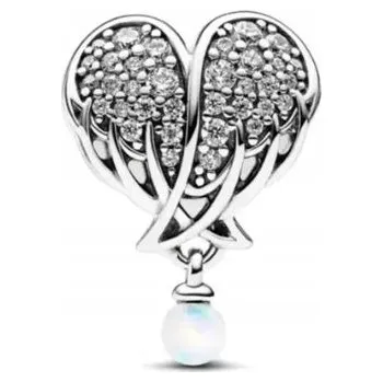 Přívěsek Přívěsek lesklá andělská křídla se sladkovodní perlou stříbro 925