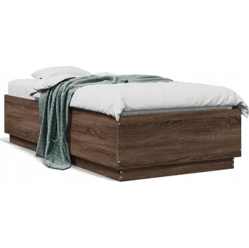 Postel Jednolůžková dřevěná postel VidaXL 90x220 cm, vícebarevná