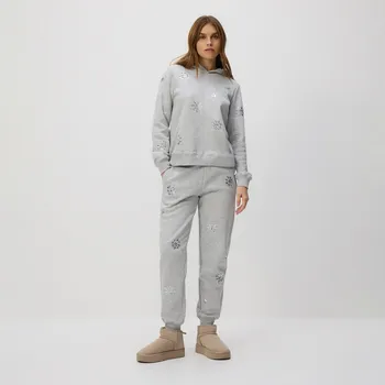 Reserved - Teplákové kalhoty se zdobením - tmavě šedá - 626GA-90M - 626GA-90M-XL