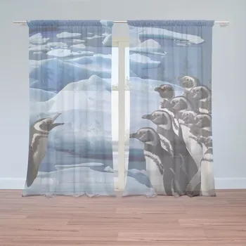 Záclona Sablio Záclony Tučňáci: 2ks 150x250cm