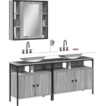 3dílný set koupelnových skříněk šedý sonoma kompozitní dřevo IM_3214728