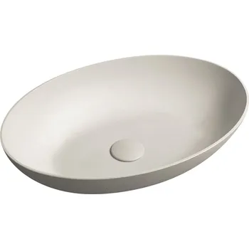 Umyvadlo Sapho FORMIGO betonové umyvadlo na desku, 60x40cm, písková mat - FG214