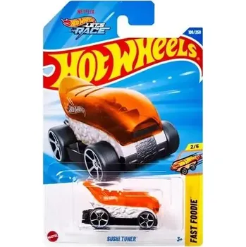 auto na autodráhu Hot Wheels Netflix Lets Race Sushi Tuner oranžový
