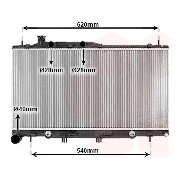 Chladič motoru Chladič, chlazení motoru VAN WEZEL 51002069