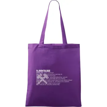 FAJRONTOLOGIE - Taška bavlněná - 42 x 38 cm ( Fialová )
