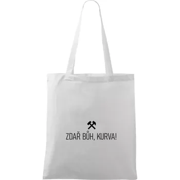 ZDAŘ BŮH, KURVA! - Taška bavlněná - 42 x 38 cm ( Bílá )