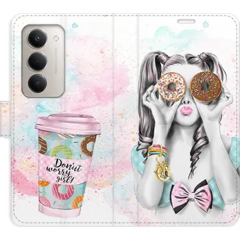 Pouzdro na mobilní telefon Flipové pouzdro iSaprio - Donut Worry Girl - Xiaomi Redmi 15 5G