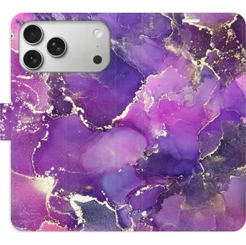 Pouzdro na mobilní telefon Flipové pouzdro iSaprio - Purple Marble - iPhone 17 Pro Max