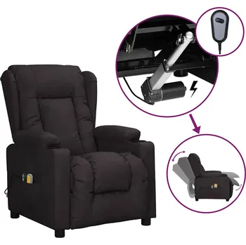 Křeslo Elektrické masážní křeslo černé umělá kůže IM_3098808