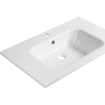 Umyvadlo Sapho ARECA umyvadlo, litý mramor, 81x51,5cm, bílá - AC081