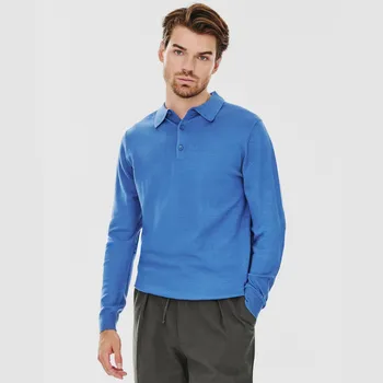 Pánský svetr Pánský modrý svetr Pako Lorente s polo límečkem, vel M