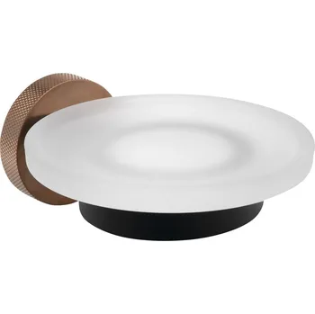 Sapho LARISSA mýdlenka, mléčné sklo, černá/měď mat - WS002BC