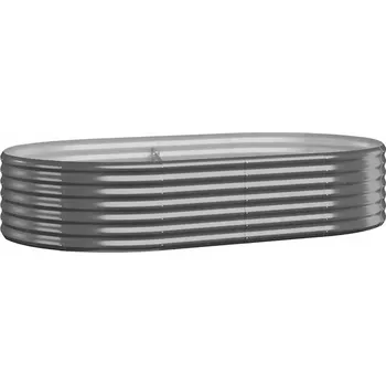 Květináč VidaXL šedý plast Květináč 175 cm x 100 x 36 cm