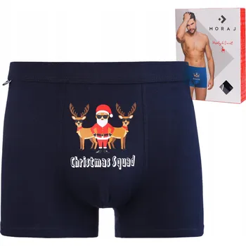 Boxerky VÁNOČNÍ PÁNSKÉ BOXERKY SLIPY DÁREK MIKULÁŠ MORAJ XXL