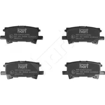 Brzdová destička Brzdové destičky zadní Lexus RX 03- HART