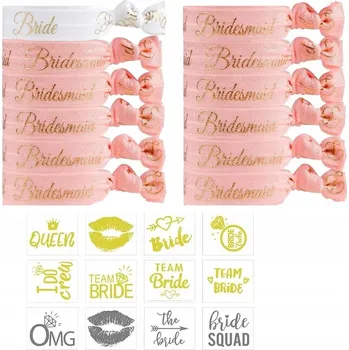 Náramek SET TETOVÁNÍ + NÁRAMEK NA RUKU NÁRAMEK ROZLUČKA SE SVOBODOU TEAM BRIDE 25 Ks