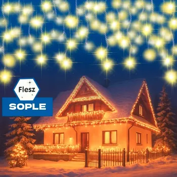 Vánoce Světelný závěs POWERON rampouchy 301 - 500 světel