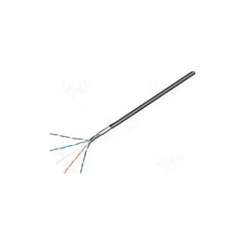 elektrický kabel Vodič F/UTP 5e externí drát CCA 4x2x24AWG polyetylén černá