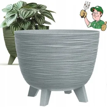 Květináč Šedý plast Květináč Prosperplast 24 cm x 24 x 19,5 cm
