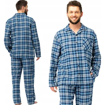 Pánské pyžamo Key pánské pyžamo MNS 492 s dlouhým rukávem, velikost L