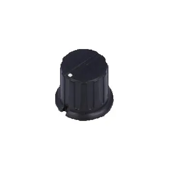 Knoflík Knoflík s límcem bakelit Pr.hříd 6,35mm Ø19,5x20mm černá