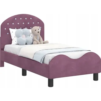 Postel Rám postele pro batole s opěrkou Fialový 70 x 140 cm